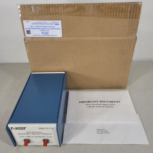 NIST SRM-2517a Hi-Res Wavelength Calibration Reference 1510-1540nm Acetylene