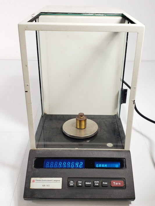 TESTED Denver AA-160 Top Loading Scale Precision Balance w/ Draft Shield