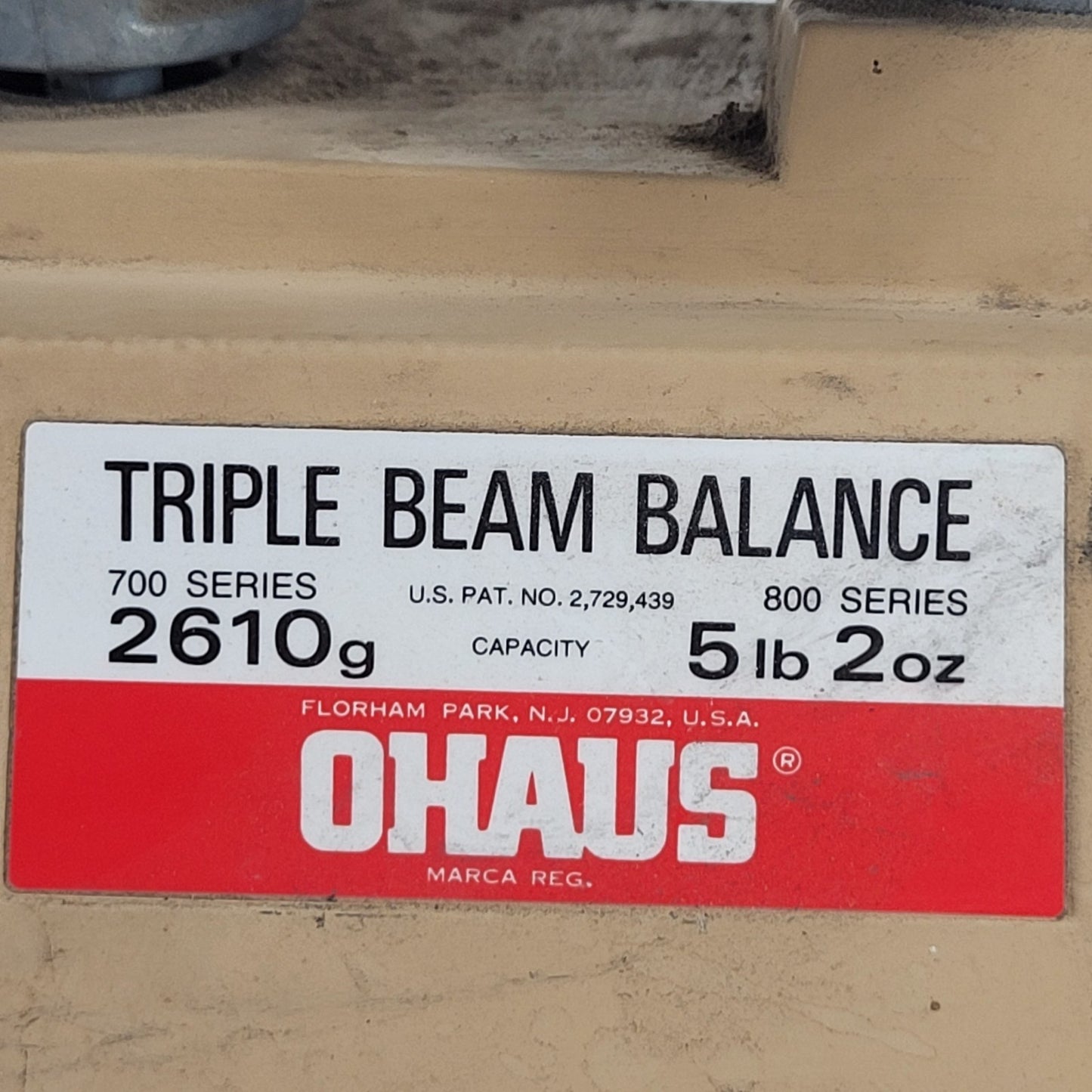 Vintage Ohaus Triple Beam Balance 700 2610g 5lb 2oz Scale Metal