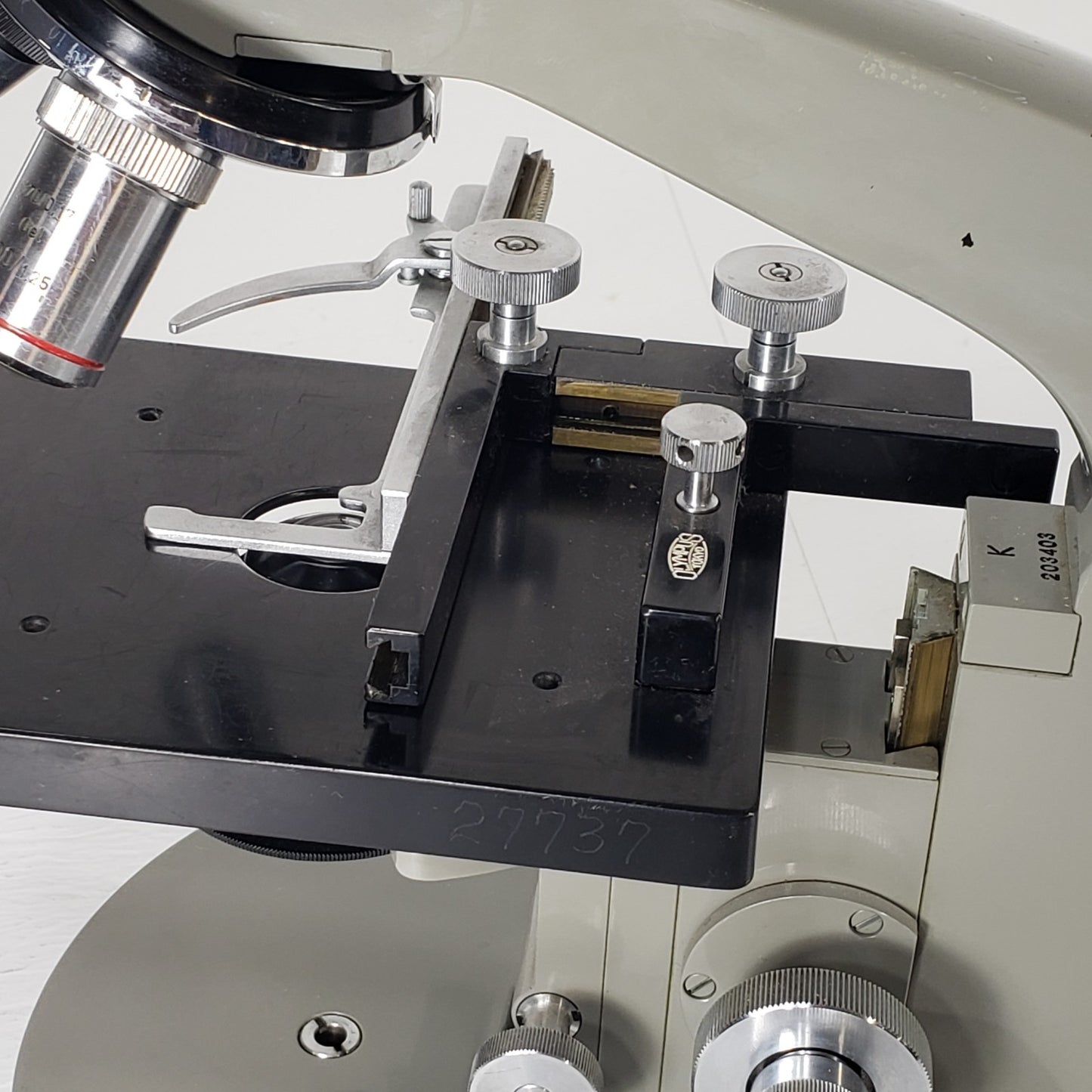 Tested Vintage Olympus Tokyo Monocular Microscope With Illuminator 10X 40X 100X