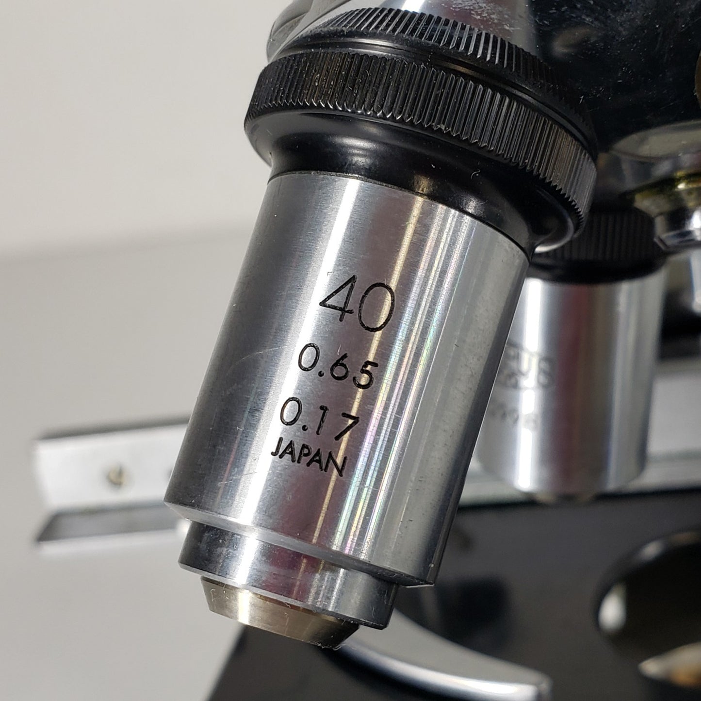 Tested Vintage Olympus Tokyo Monocular Upright Microscope w/ 10X 40X Objectives