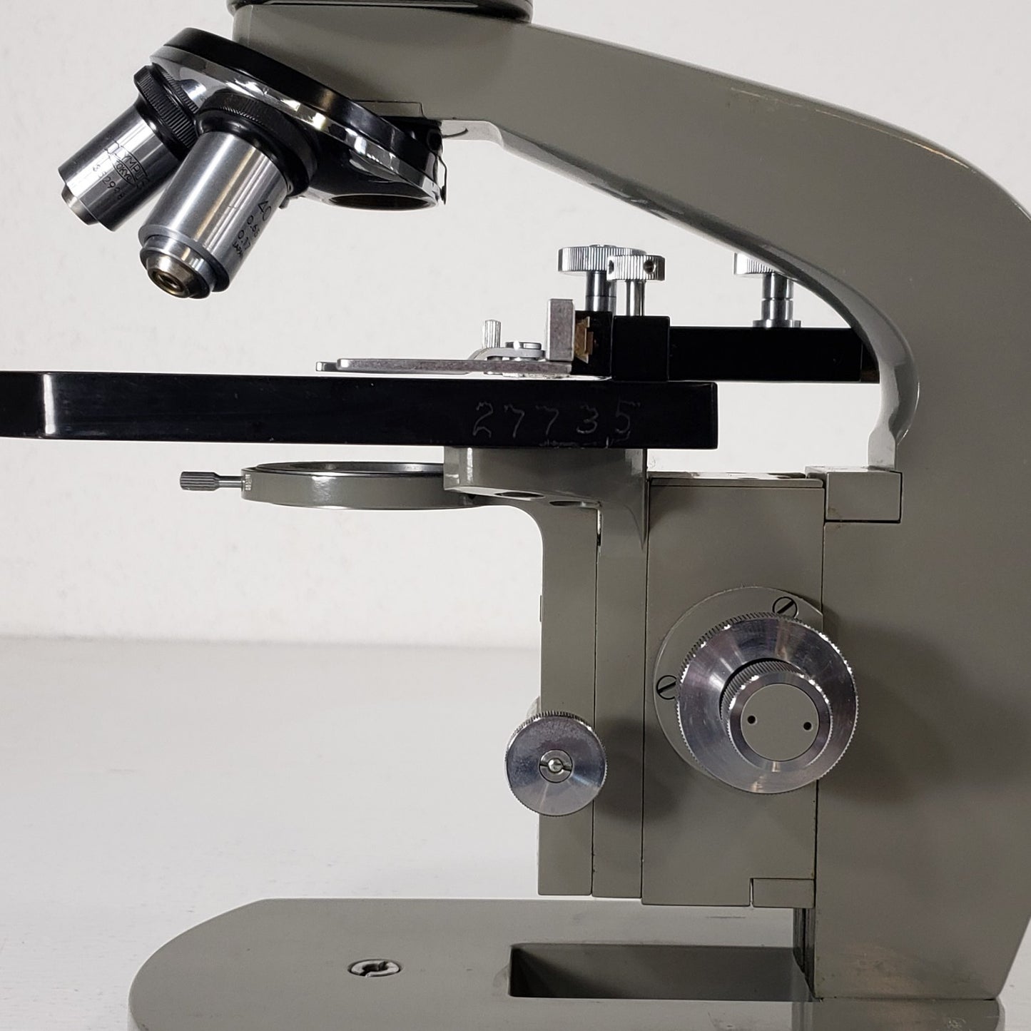 Tested Vintage Olympus Tokyo Monocular Upright Microscope w/ 10X 40X Objectives