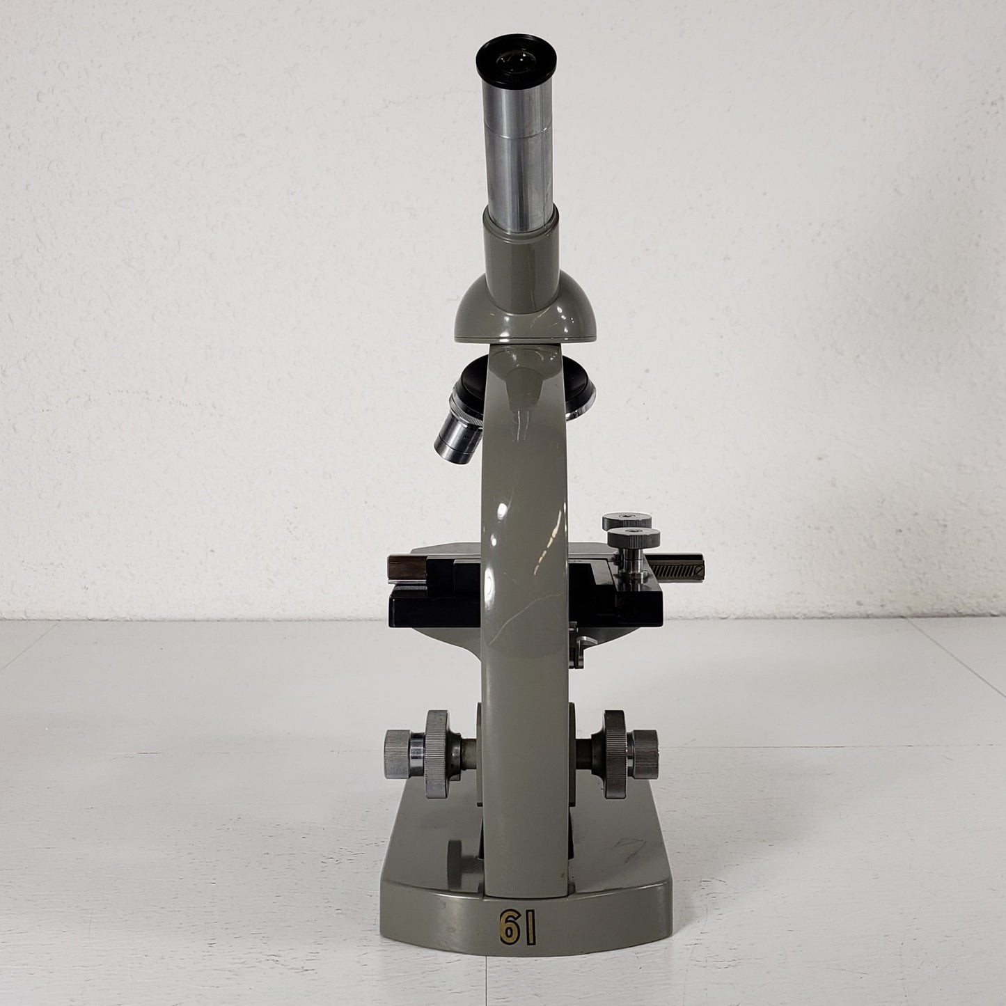 Tested Vintage Olympus Tokyo Monocular Upright Microscope w/ 10X 43X Objectives