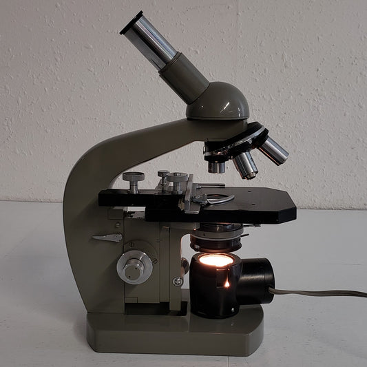 Tested Vintage Olympus Tokyo Monocular Microscope With Illuminator & Objectives