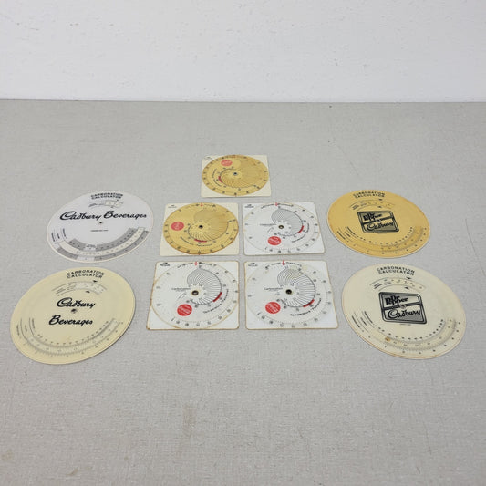 *Lot of 9* Non-Snift Carbonation Test Charts for Bottles and Cans Coke / Cadbury