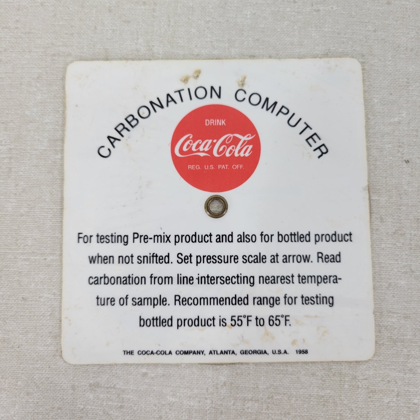 *Lot of 9* Non-Snift Carbonation Test Charts for Bottles and Cans Coke / Cadbury