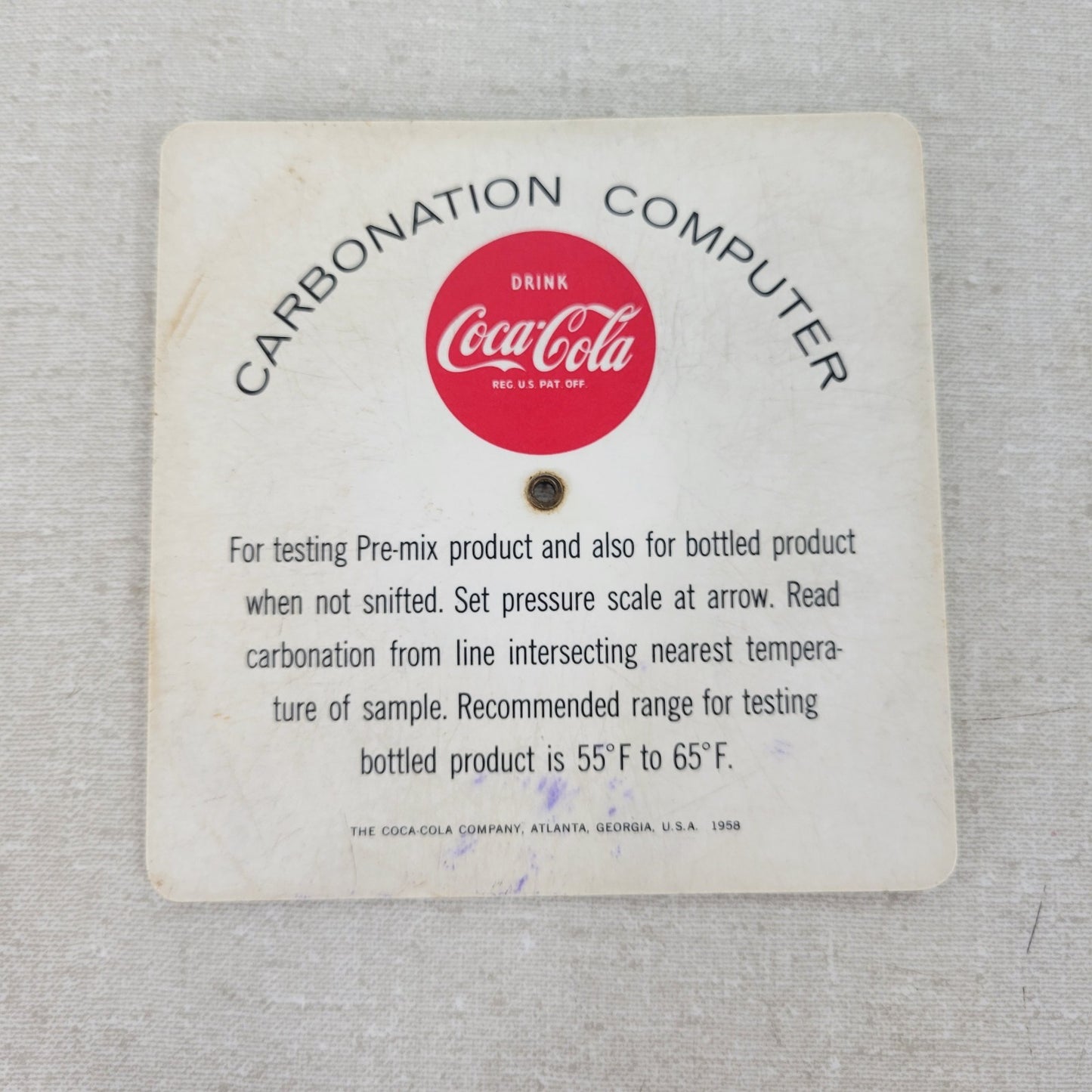 *Lot of 9* Non-Snift Carbonation Test Charts for Bottles and Cans Coke / Cadbury
