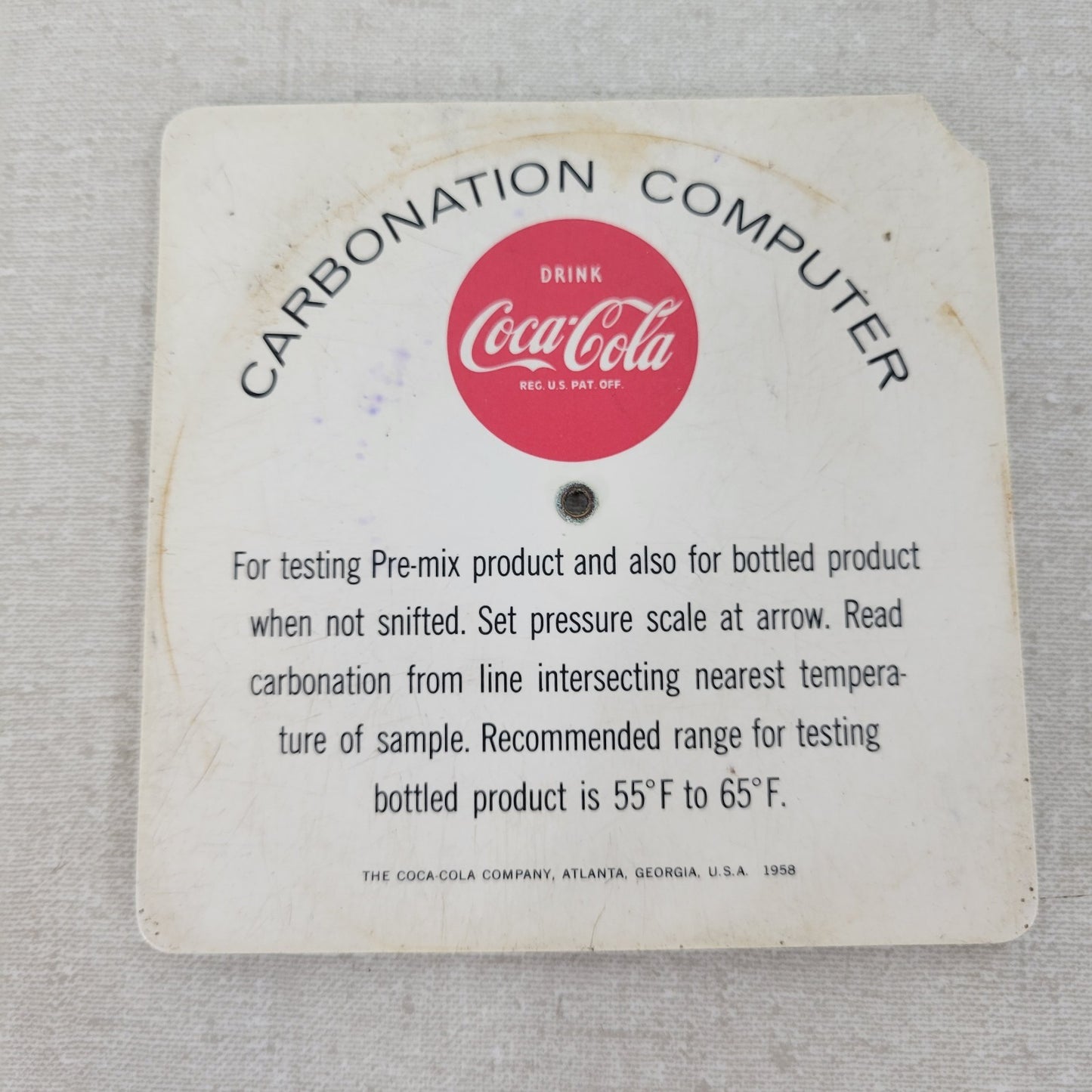 *Lot of 9* Non-Snift Carbonation Test Charts for Bottles and Cans Coke / Cadbury