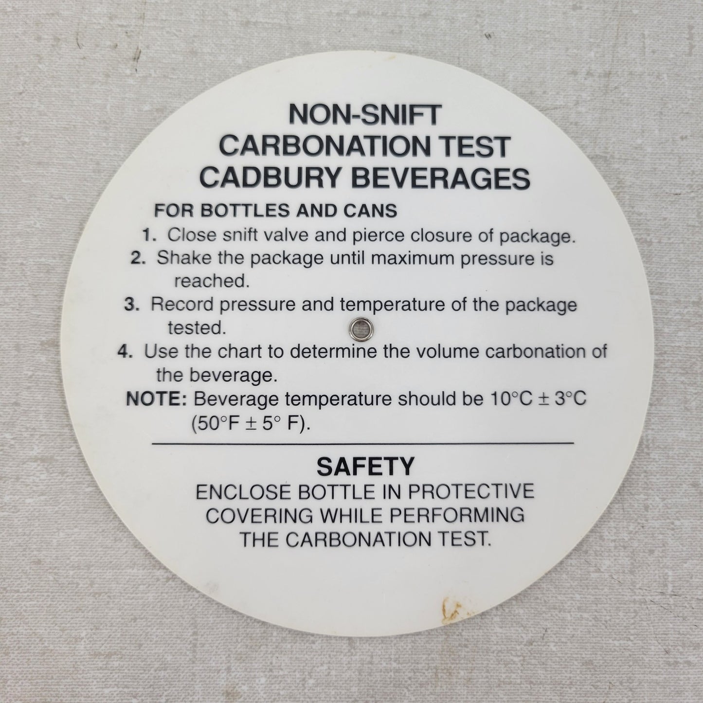 *Lot of 9* Non-Snift Carbonation Test Charts for Bottles and Cans Coke / Cadbury
