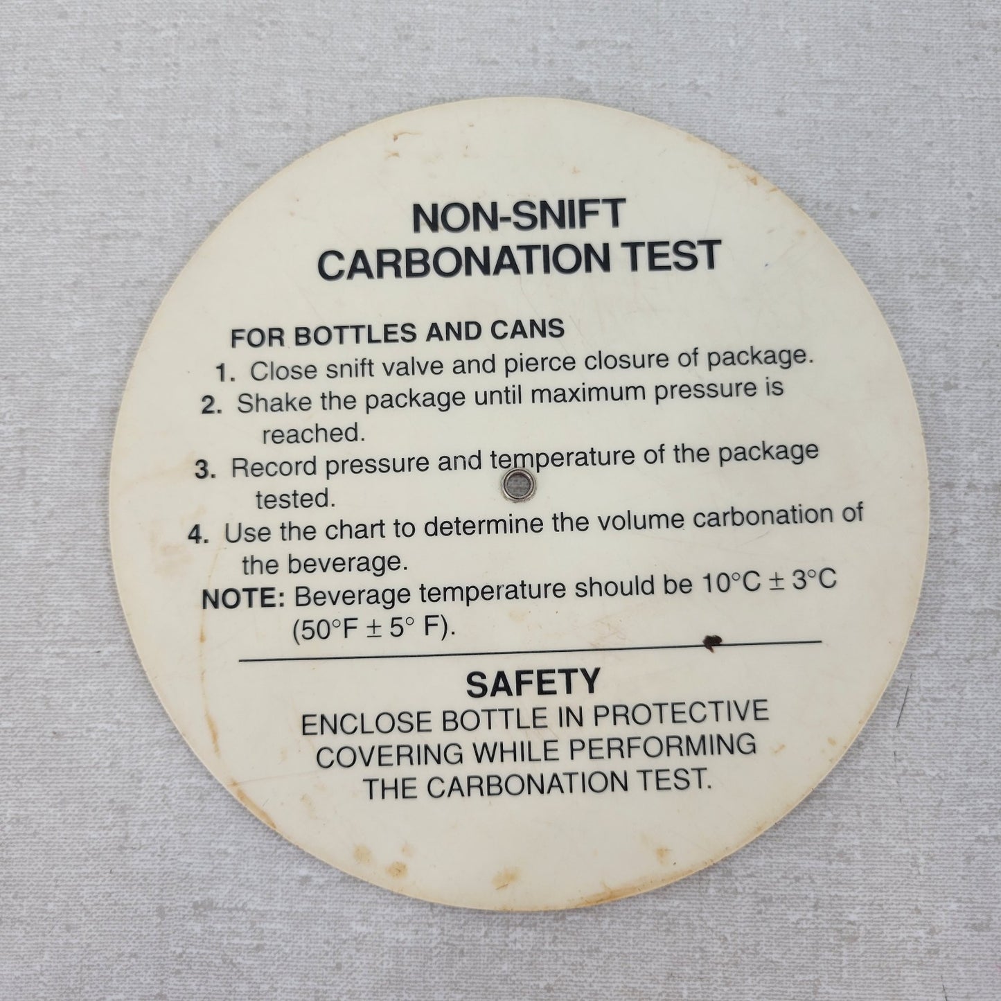 *Lot of 9* Non-Snift Carbonation Test Charts for Bottles and Cans Coke / Cadbury