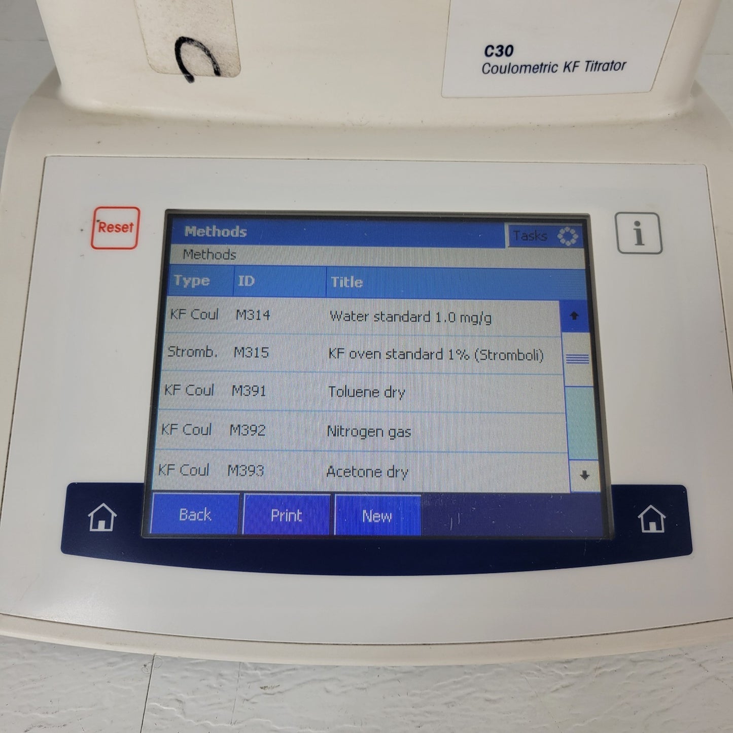 TESTED WORKS Mettler Toledo C30 Compact Coulometric KF Titrator Data Log 24VDC