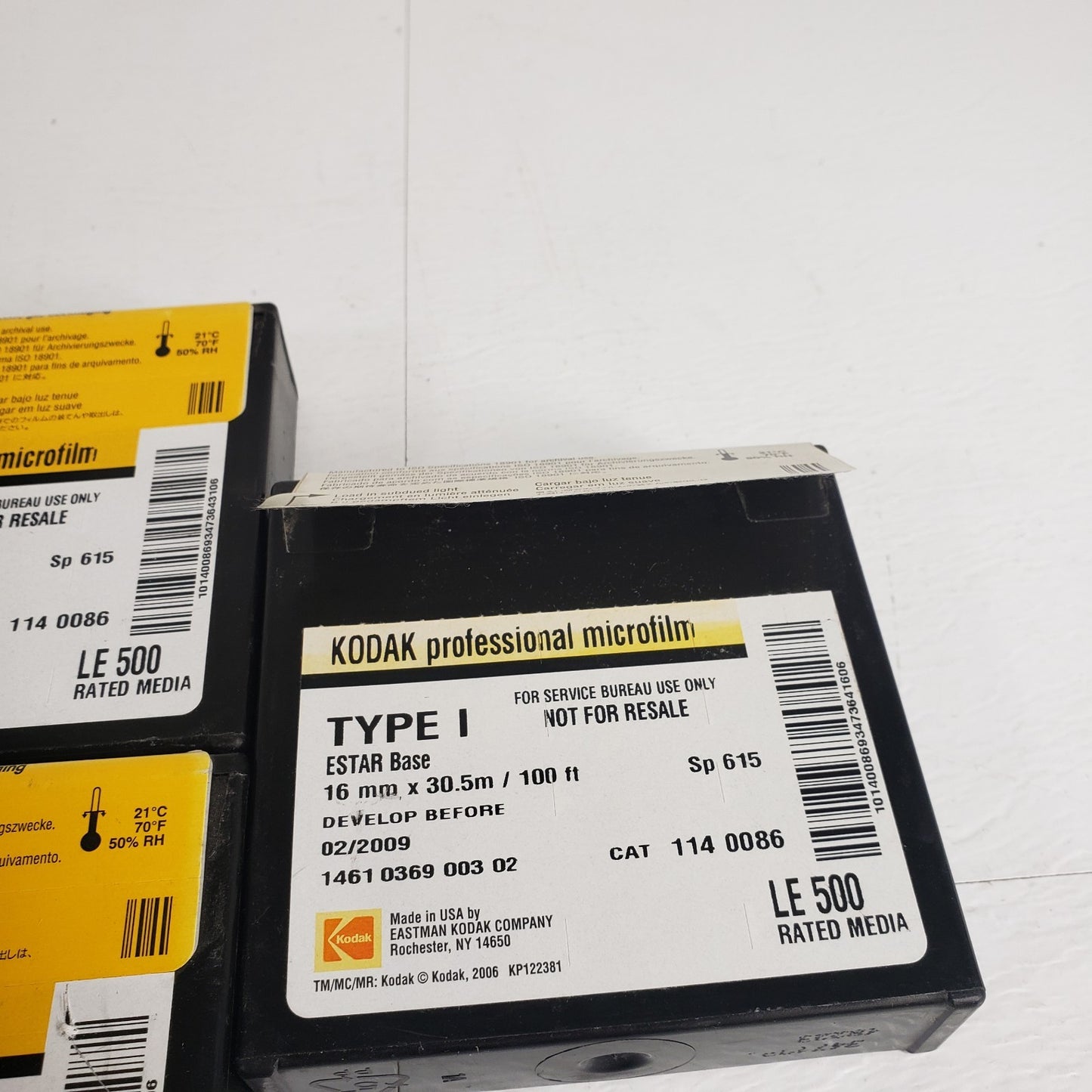 Lot of 5 Kodak Professional Microfilm Type 1 Estar Base 16mm X 30.5m 02/2009