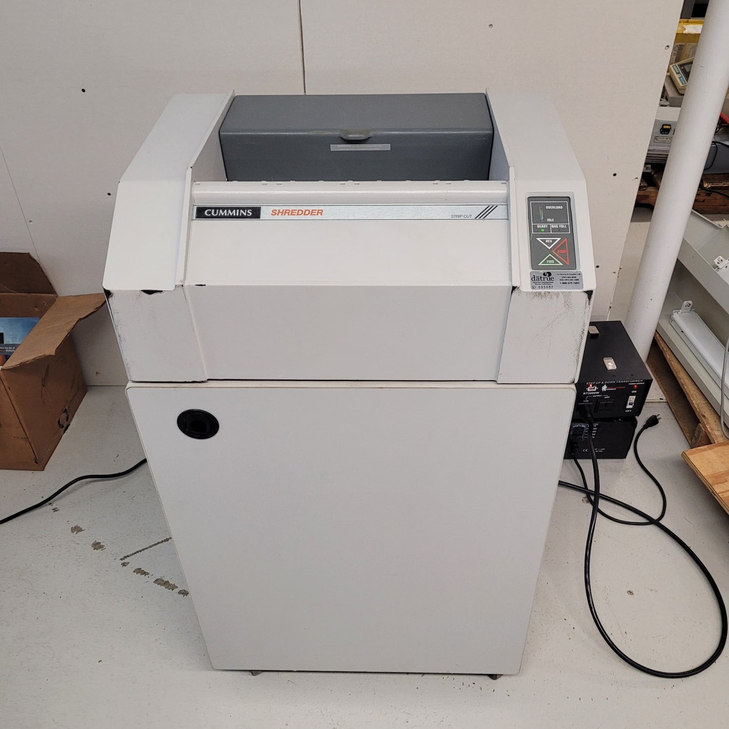 TESTED Cummins 195-9004-00 Strip Cut Paper Pro-Grade Commercial Shredder 195-04