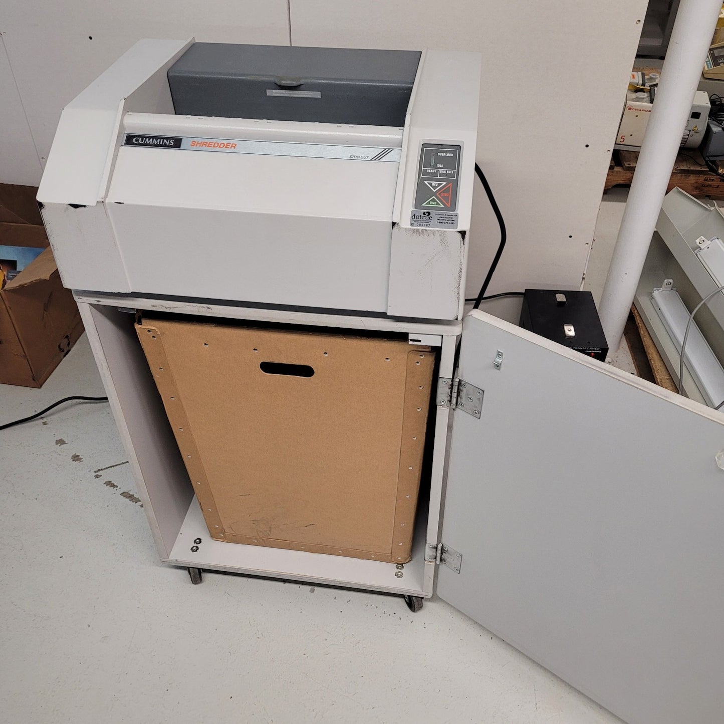 TESTED Cummins 195-9004-00 Strip Cut Paper Pro-Grade Commercial Shredder 195-04