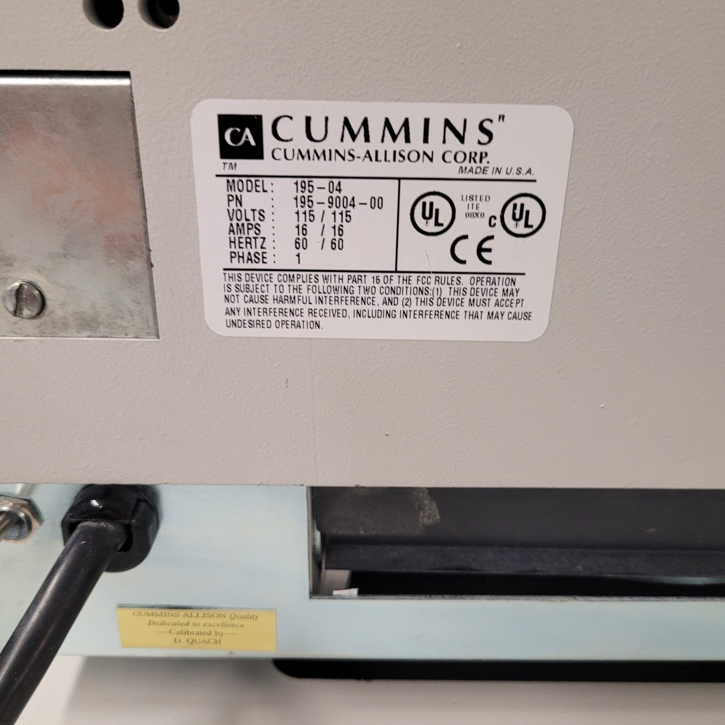 TESTED Cummins 195-9004-00 Strip Cut Paper Pro-Grade Commercial Shredder 195-04