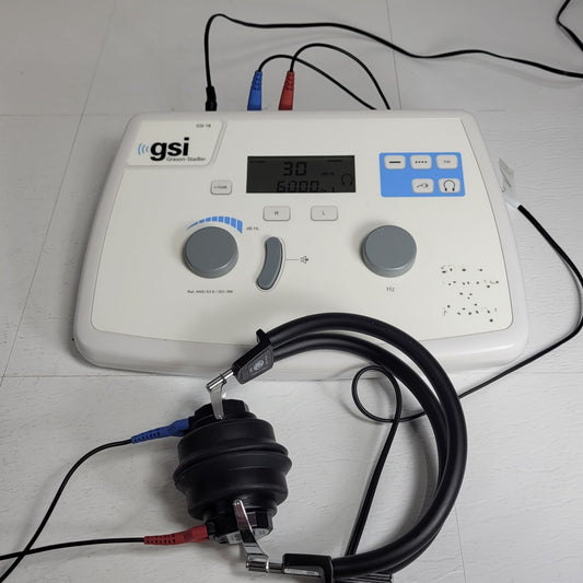 TESTED WORKS Grason Stadler GSI 18 Audiometer DC Power Brick Headphones Hearing