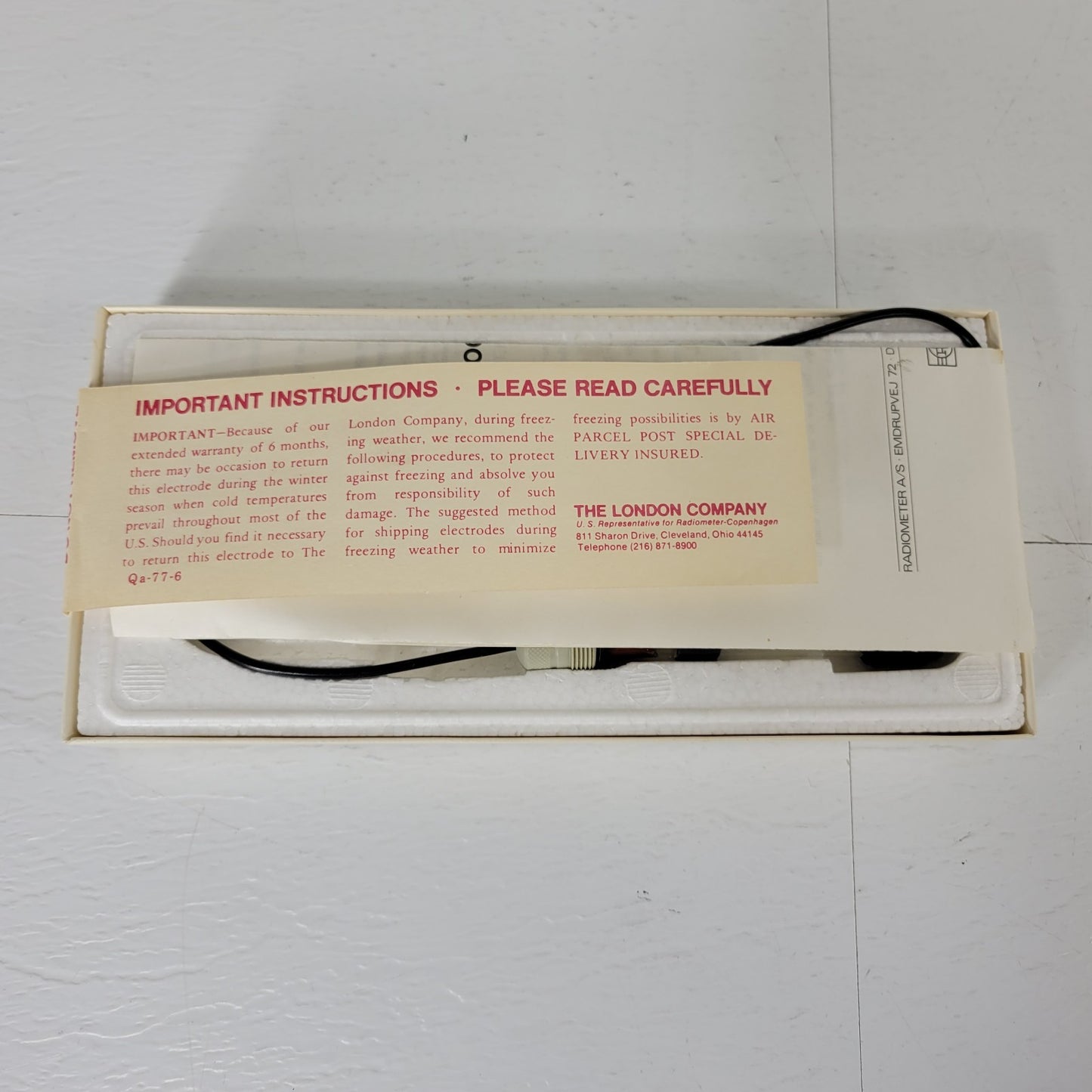 Vintage Radiometer Electrodes K4040 Saturated Calomel Electrode K-4040