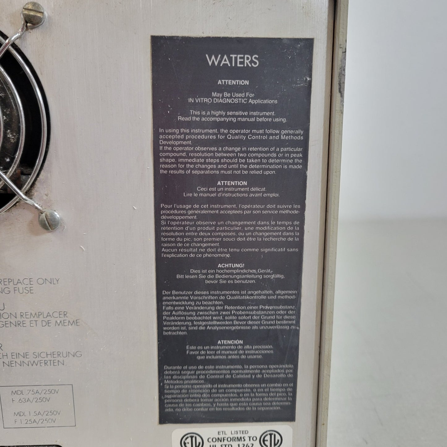 Waters 486 Tunable Absorbance Detector LC UVVIS Liquid Chromatograpy HPLC