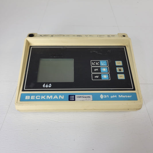 PARTS- Beckman PHI 31 Precision Digital Display pH Meter Battery Powered 9V DC