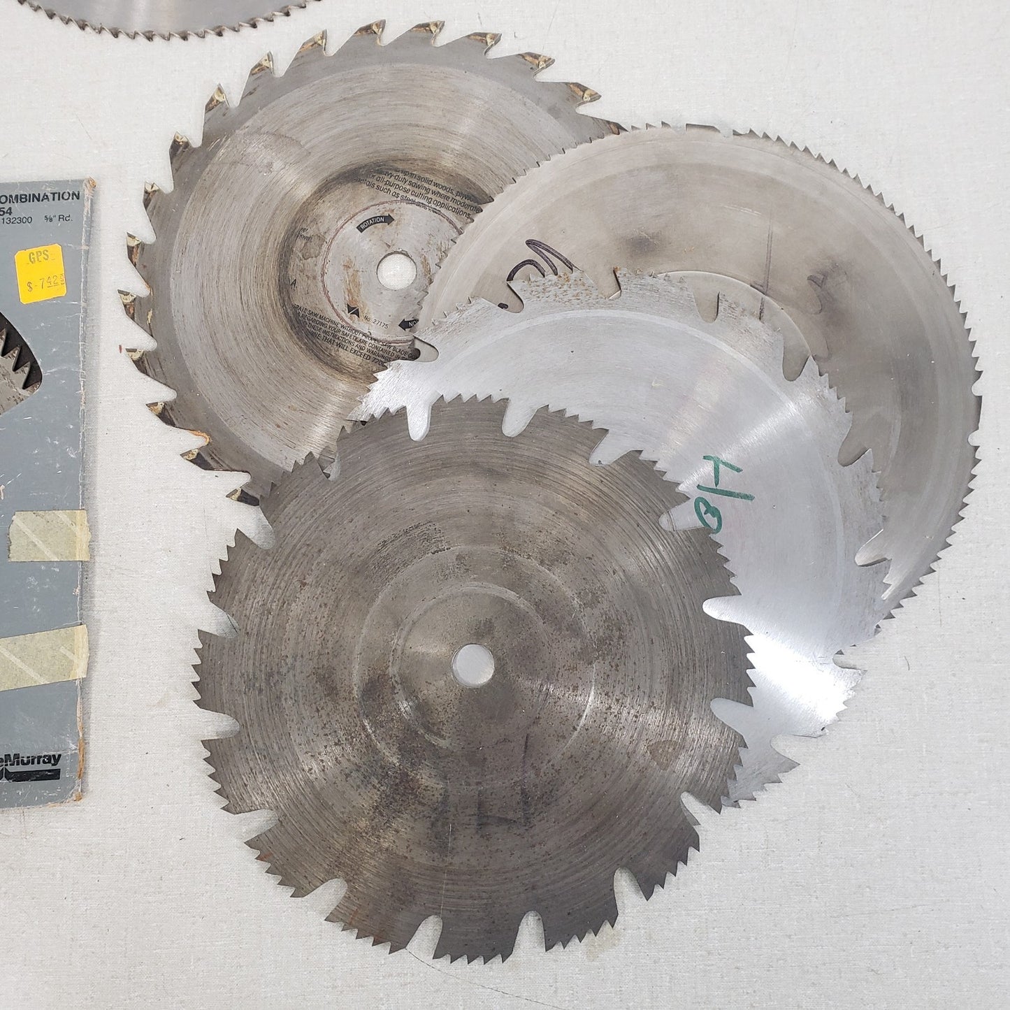 Lot Of 9x Circular Miter Saw Blades 10" 9" 8" Steel & Different Blade Types