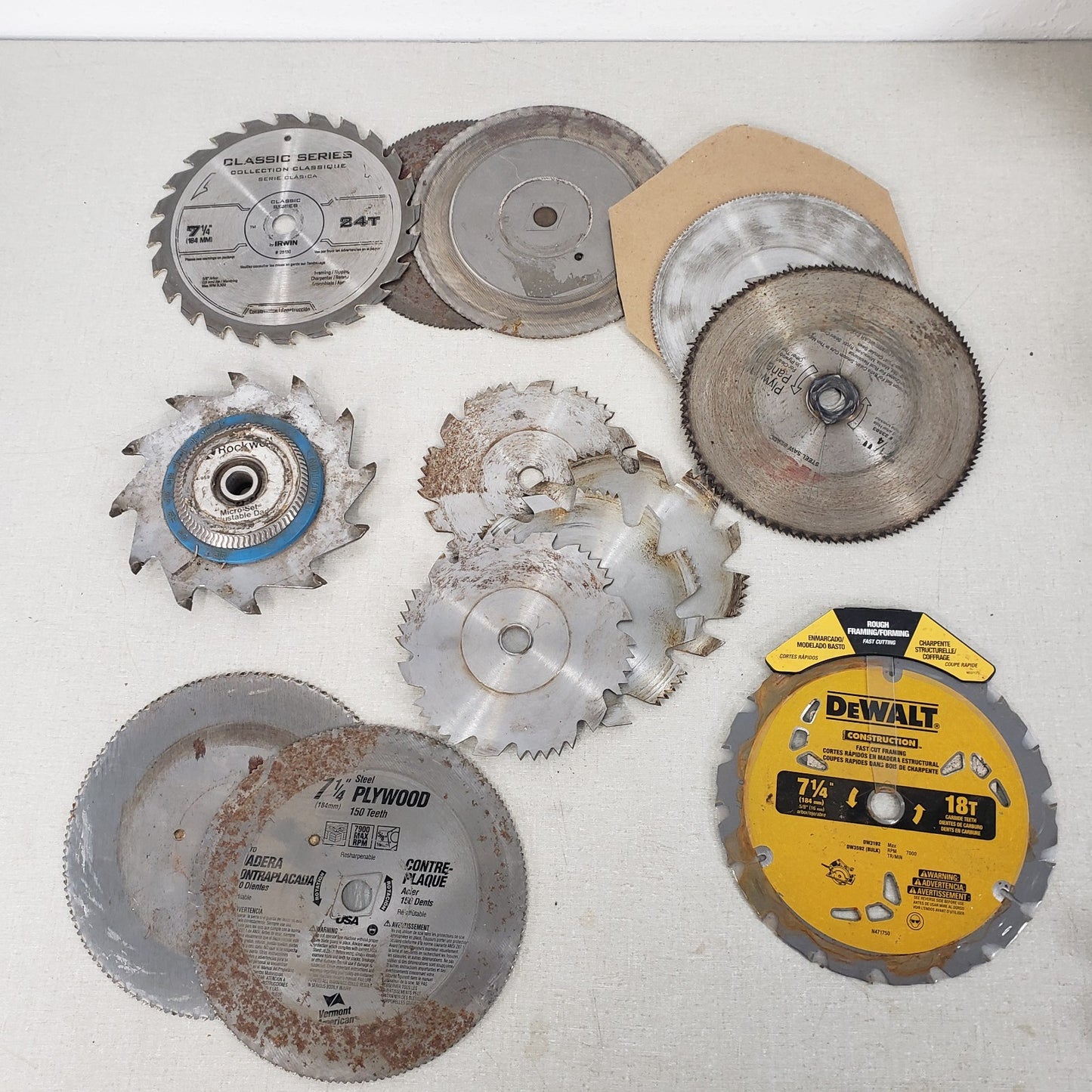 Lot Of 13x Miter Circular Saw Blades 7 1/4" 5" Steel & Different Blade Types