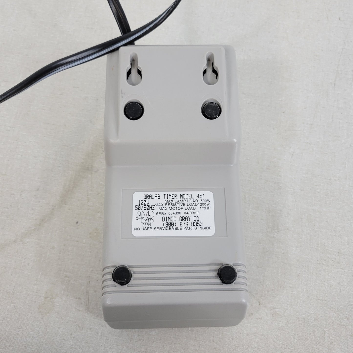 GraLab 451 99-Minute Electronic Timer Model Single or Continuous Cycle Switching