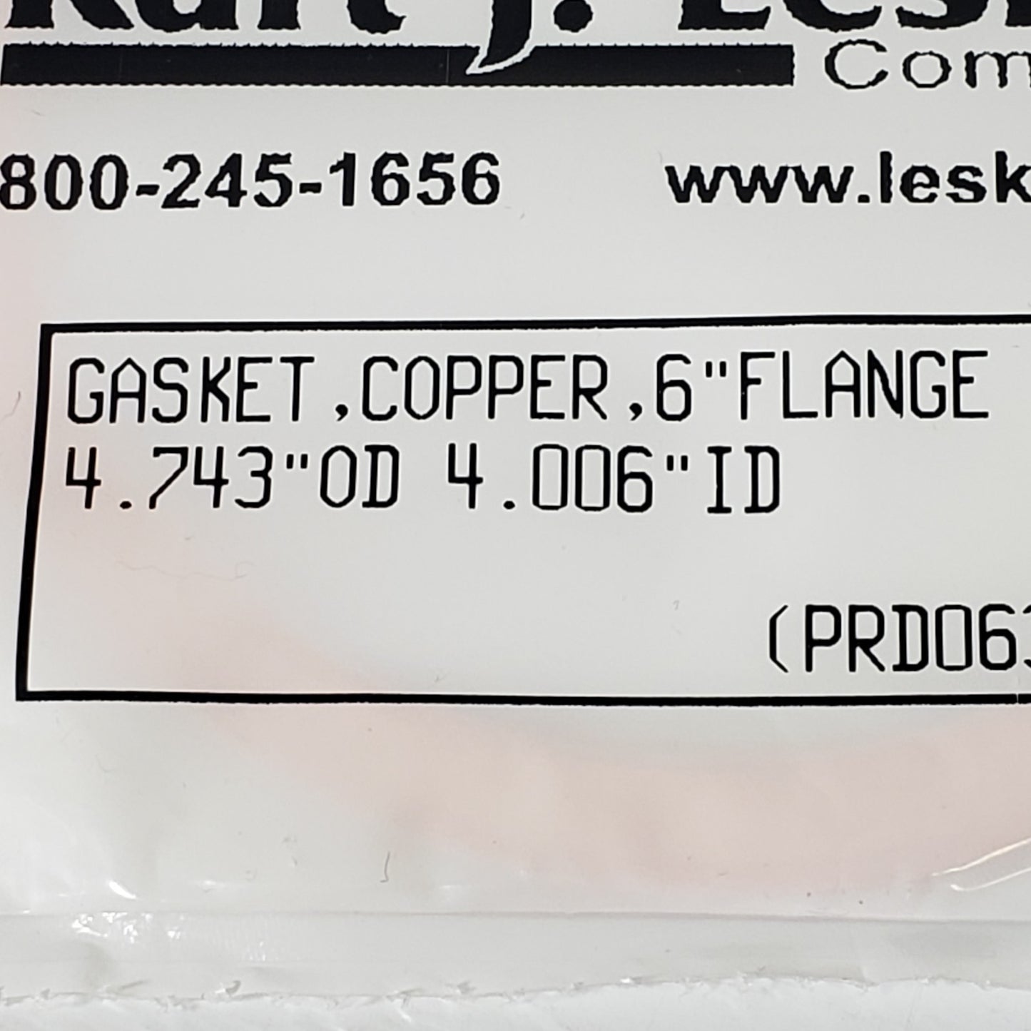 Kurt J. Lesker Lot of 5 GA-0600 6" CF DN100CF Conflat Copper Gasket High Vacuum