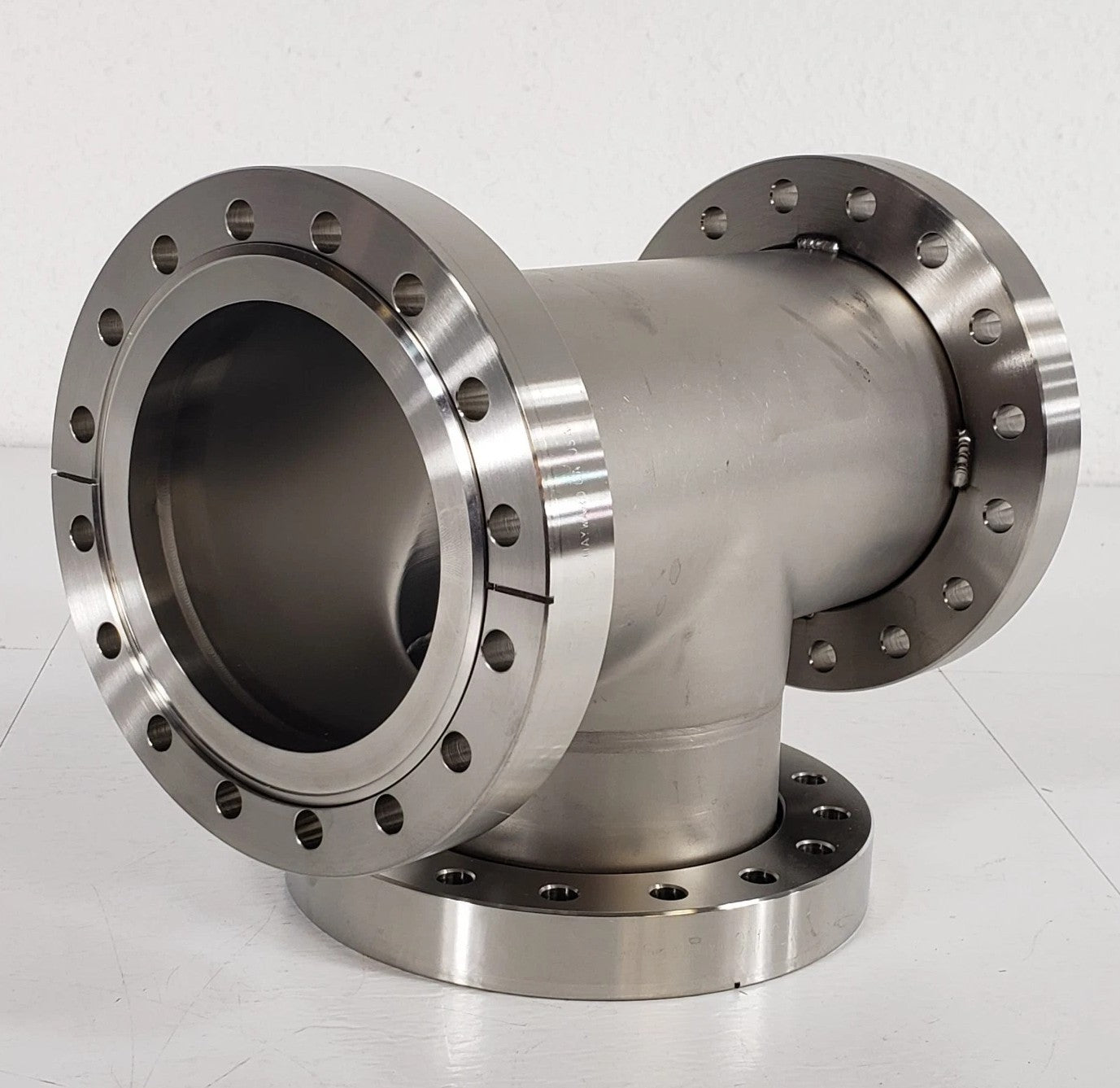 MDC DN100CF 6" CF Conflat Tee Fitting 2 Rotatable Flanges SS High Vacu ...