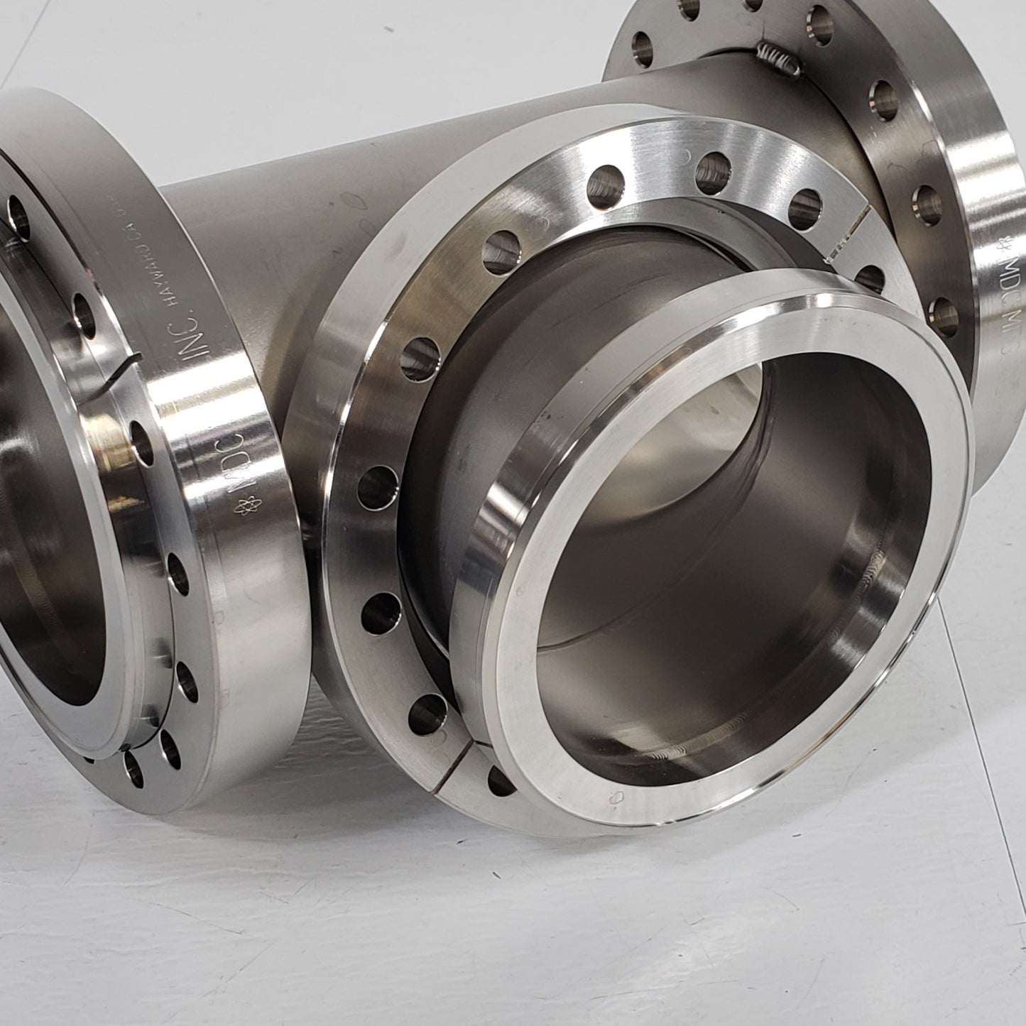 MDC DN100CF 6" CF Conflat Tee Fitting 2 Rotatable Flanges SS High Vacuum Seal