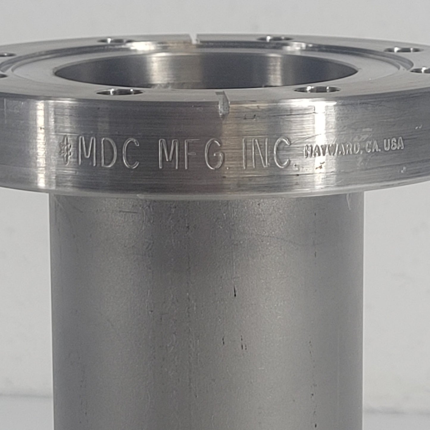 MDC DN63CF 4.5" CF Conflat Full Nipple 1 Rotatable End SS UHV Ultra High Vacuum