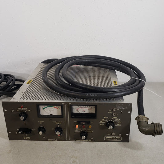 Perkin-Elmer 1001594 BoostiVac Ion Pump Control Ultra High Vacuum UHV Power Supp