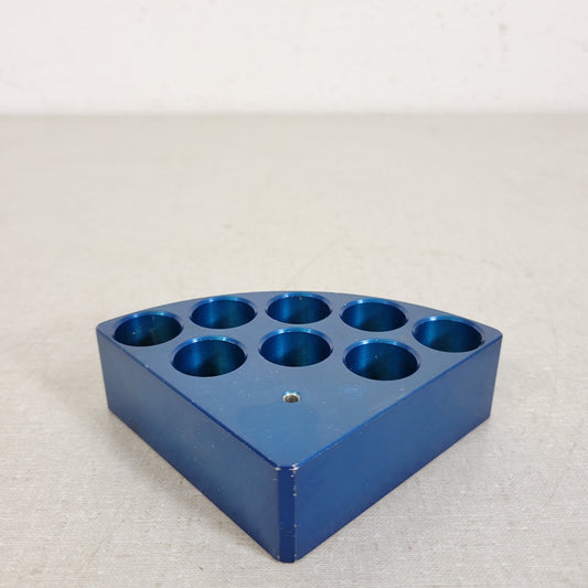 ChemGlass CG-1991-P-14 8-Place Pie Wedge for 2 Dram (8ml) Vial Anodized Blue