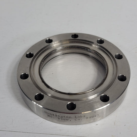 Huntington Labs 4.62" CF Conflat Glass Viewport DN75CF High Vacuum 2-5/8" Port