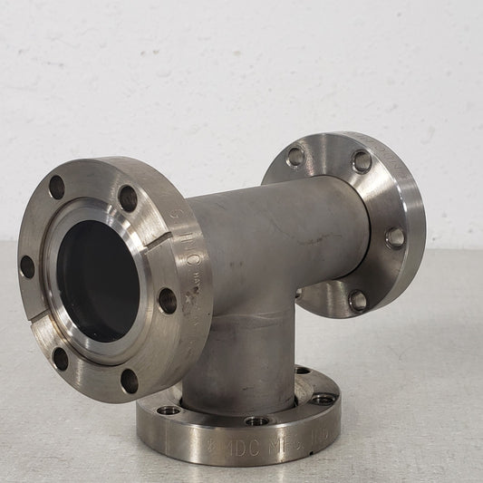 MDC 2.75" CF Conflat DN35CF Tee Fitting 2 Rotatable 1 Fixed Flange High Vacuum