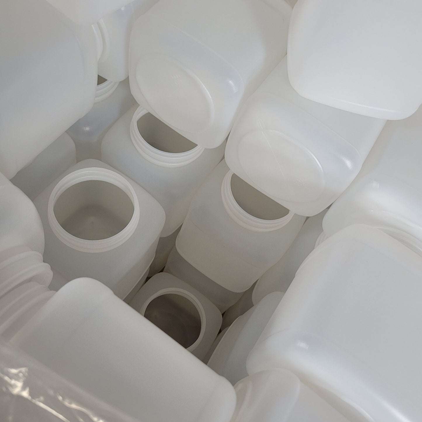 Lot Of 80 Clack 64 Oz Square Wide-Mouth HDPE Bottles 90 Grams Bottles Only