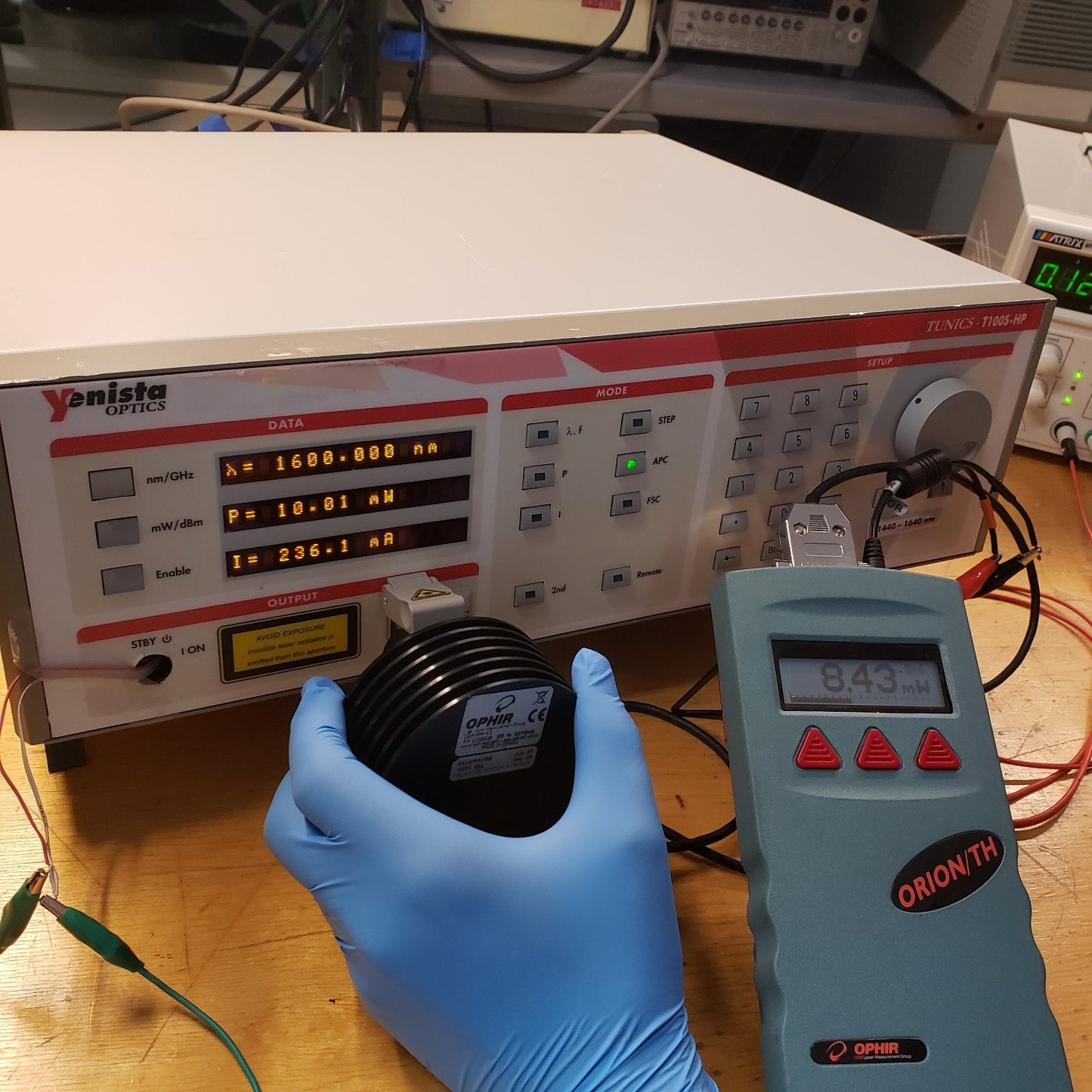 TESTED Yenista Tunics T100S-HP/SCL 1440-1640nm Infrared Precision Tunable Laser