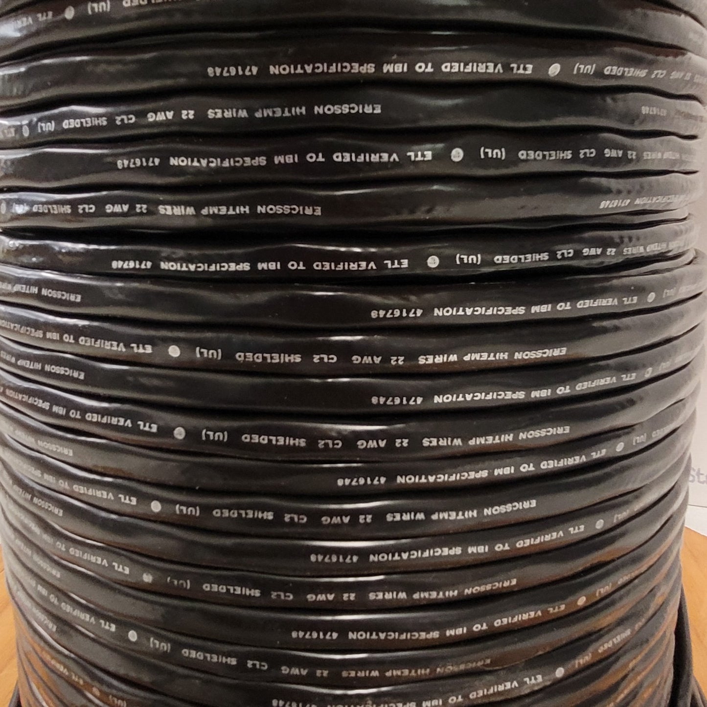 PRICE PER FOOT- Ericsson Hitemp Wires 22 AWG CL2 Shieled UL 4716748 Copper Cable