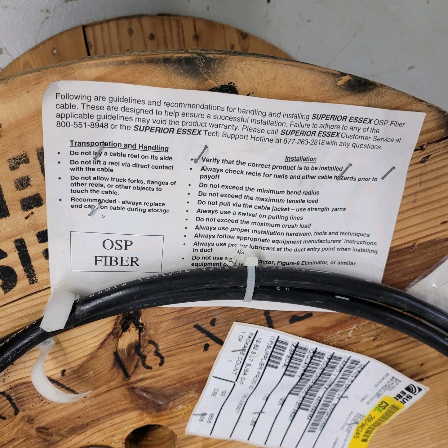 PRICE PER FOOT- Superior Essex OSP Fiber Optical Cable 04-05 12 MMF 62.5 Comm