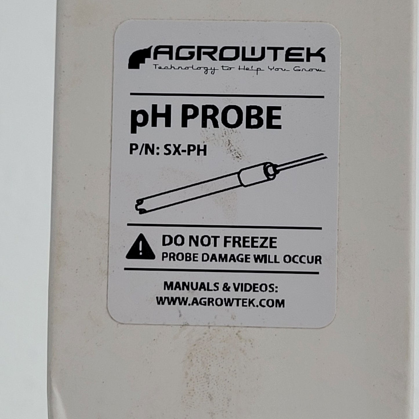 Agrowtek pH Probe Sx-PH S150C/BNC 3Ft Cable Product Instruction Sheet