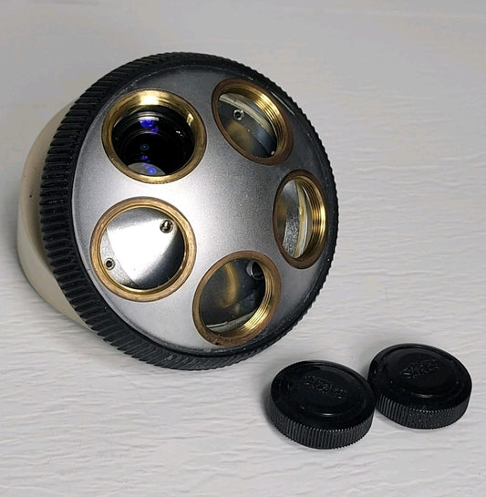 Olympus BH-2 BHTU Revolving Nosepiece Quintuple Turret w 2 Dust Cap Plugs J22111