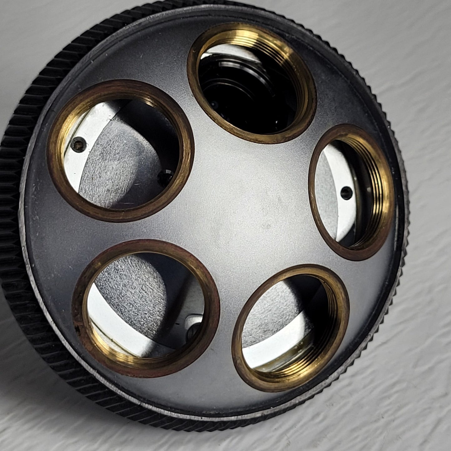 Olympus BH-2 BHTU Revolving Nosepiece Quintuple Turret w 2 Dust Cap Plugs J22111