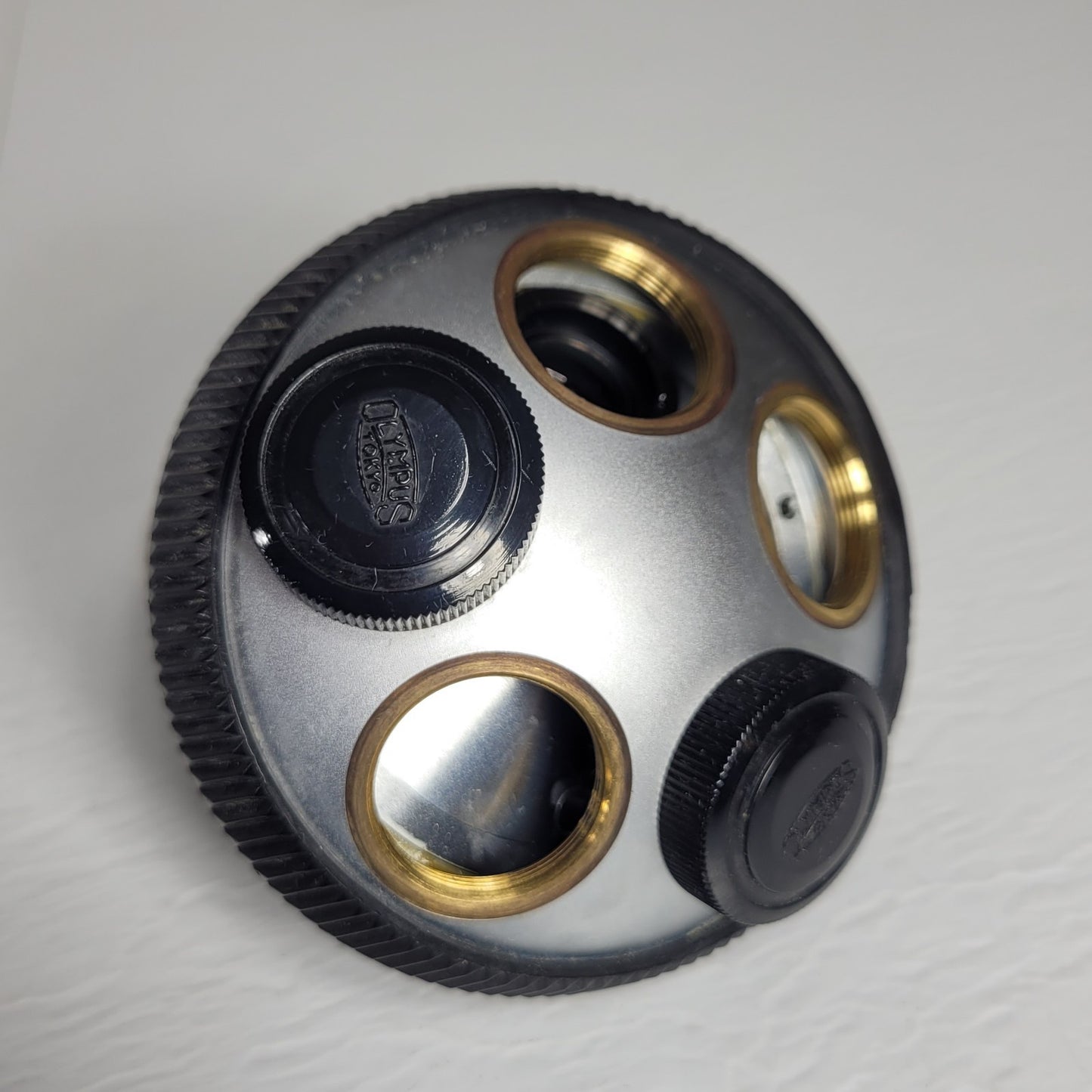 Olympus BH-2 BHTU Revolving Nosepiece Quintuple Turret w 2 Dust Cap Plugs J22111