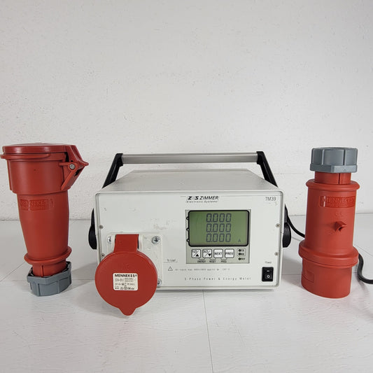 Tested ZES Zimmer TM39 3-Phase Power Energy Meter Mennekes 14A 32A-6h 3451 Plug