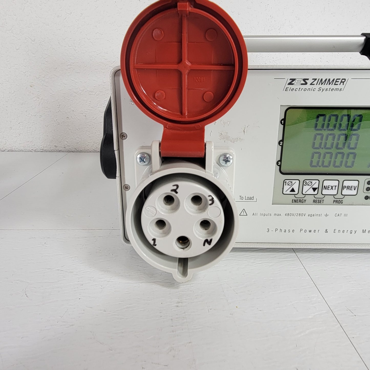 Tested ZES Zimmer TM39 3-Phase Power Energy Meter Mennekes 14A 32A-6h 3451 Plug