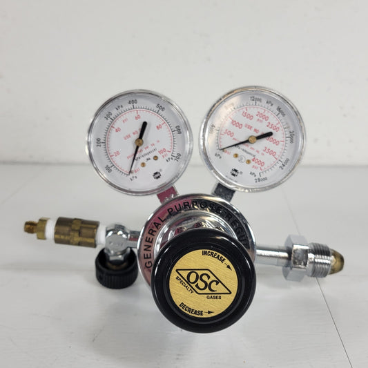 OSC Compressed Gas Regulator GPT270-80-580-BV CGA-580 Fitting 3/8" Fitting