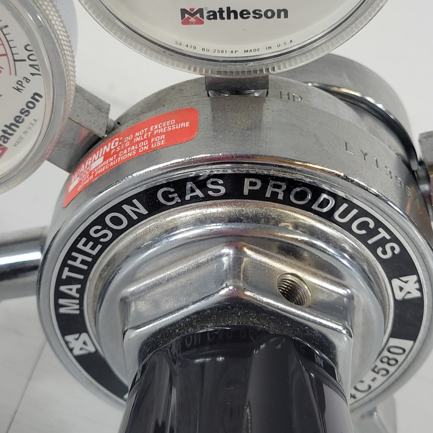 Matheson Gas Products Regulator 3104C-580 CGA-580 LMF 4373P Gauge Valve