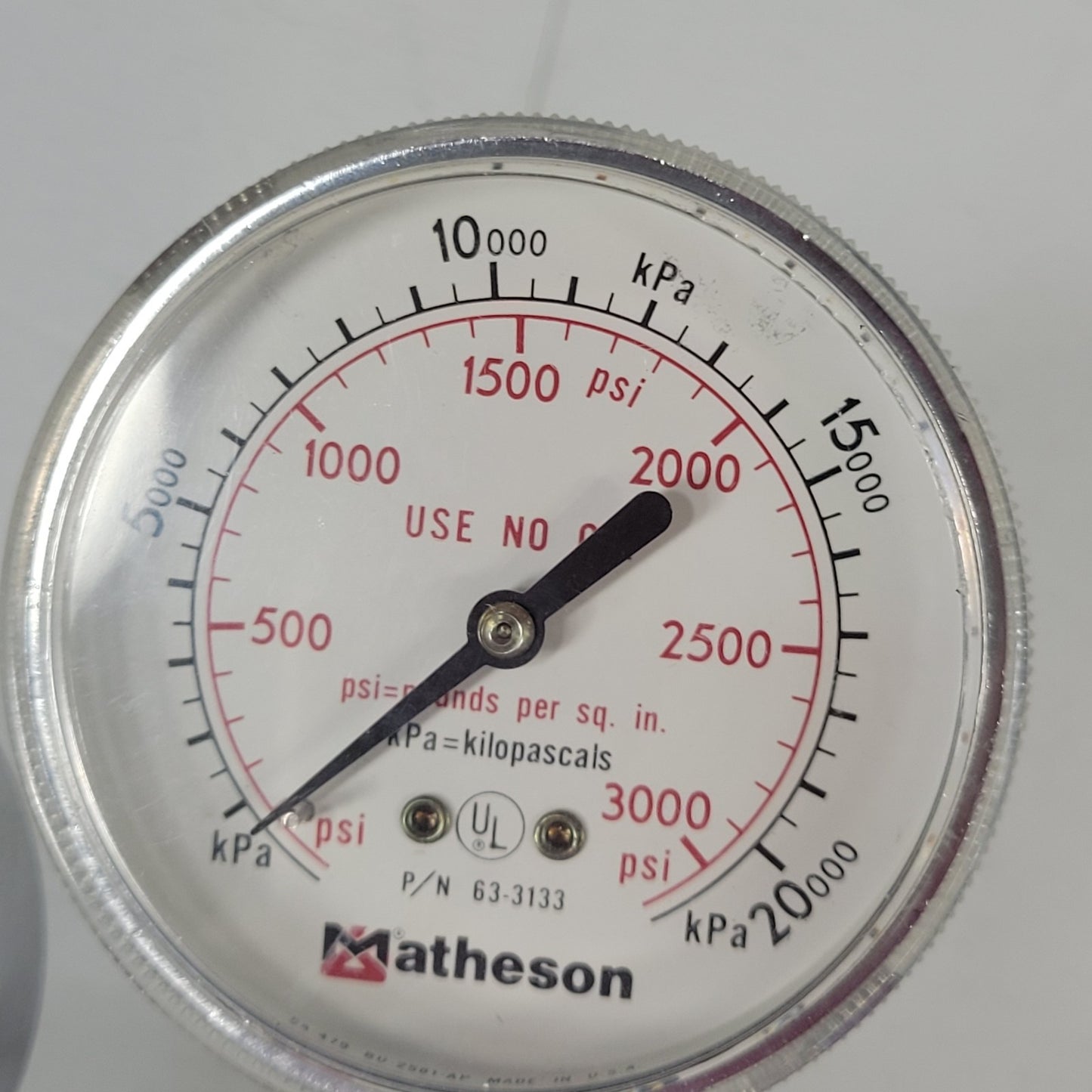 Matheson Gas Products Regulator 3104C-580 CGA-580 LMF 4373P Gauge Valve