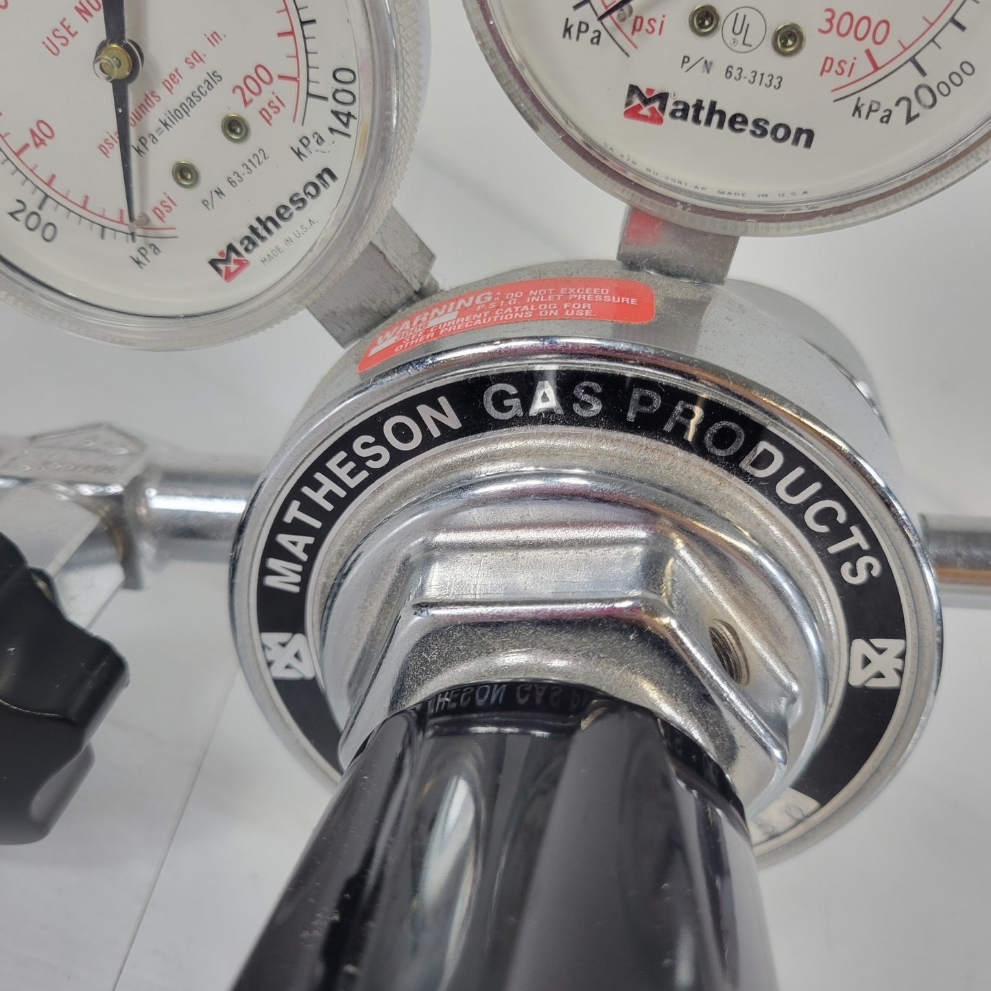 Matheson Gas Products Regulator 3104C-350 CGA-350 LMF 4373P Gauge Valve