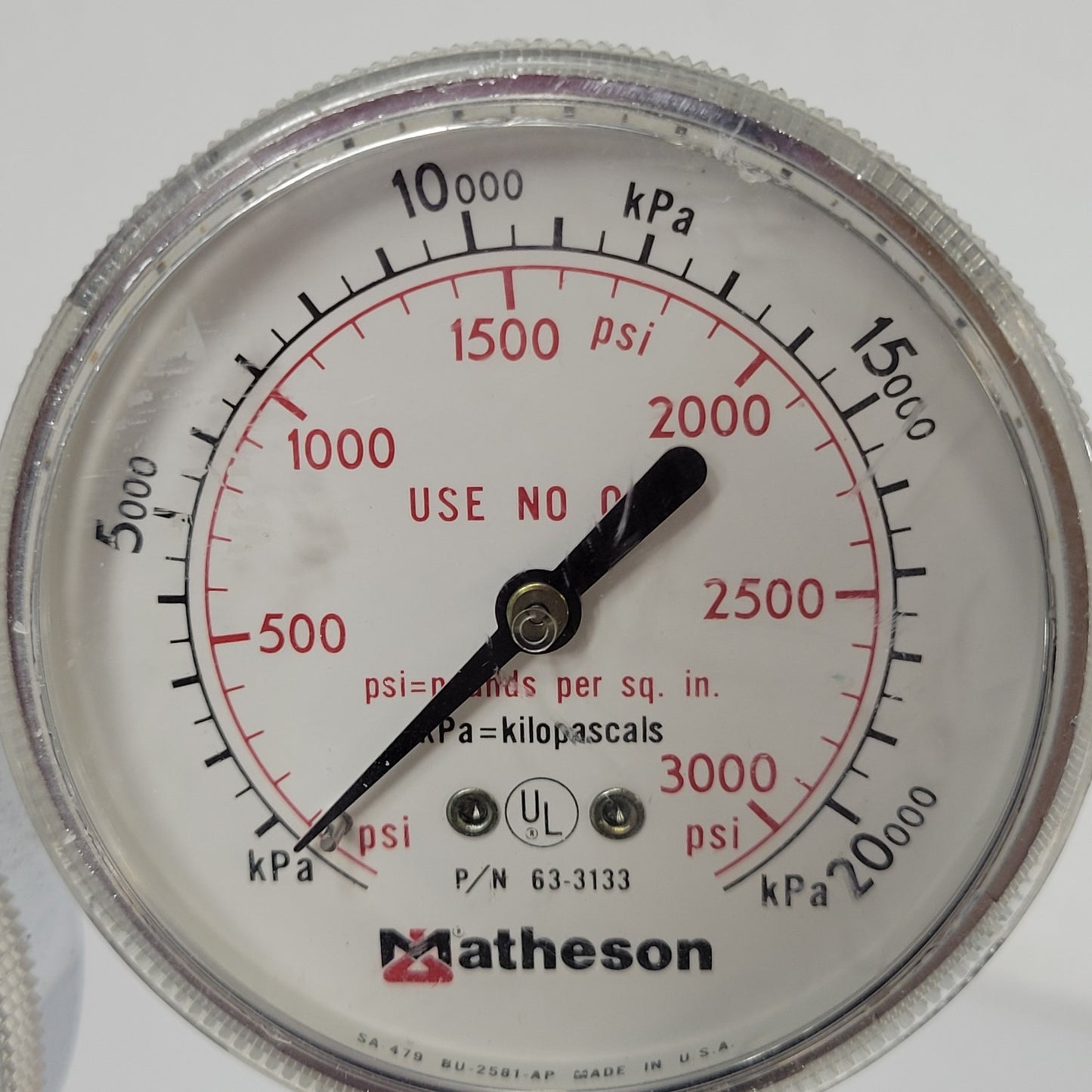 Matheson Gas Products Regulator 3104C-350 CGA-350 LMF 4373P Gauge Valve