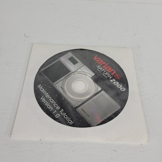 Varian Saturn 2000 GC/MS Maintenance Tutorial CD Version 1.0 VAR-STMP-01A06